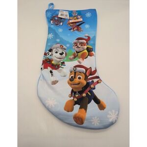 Kurt Adler Paw Patrol Christmas Stocking 19"x10" Satin Chase Rubble Sky Marshall